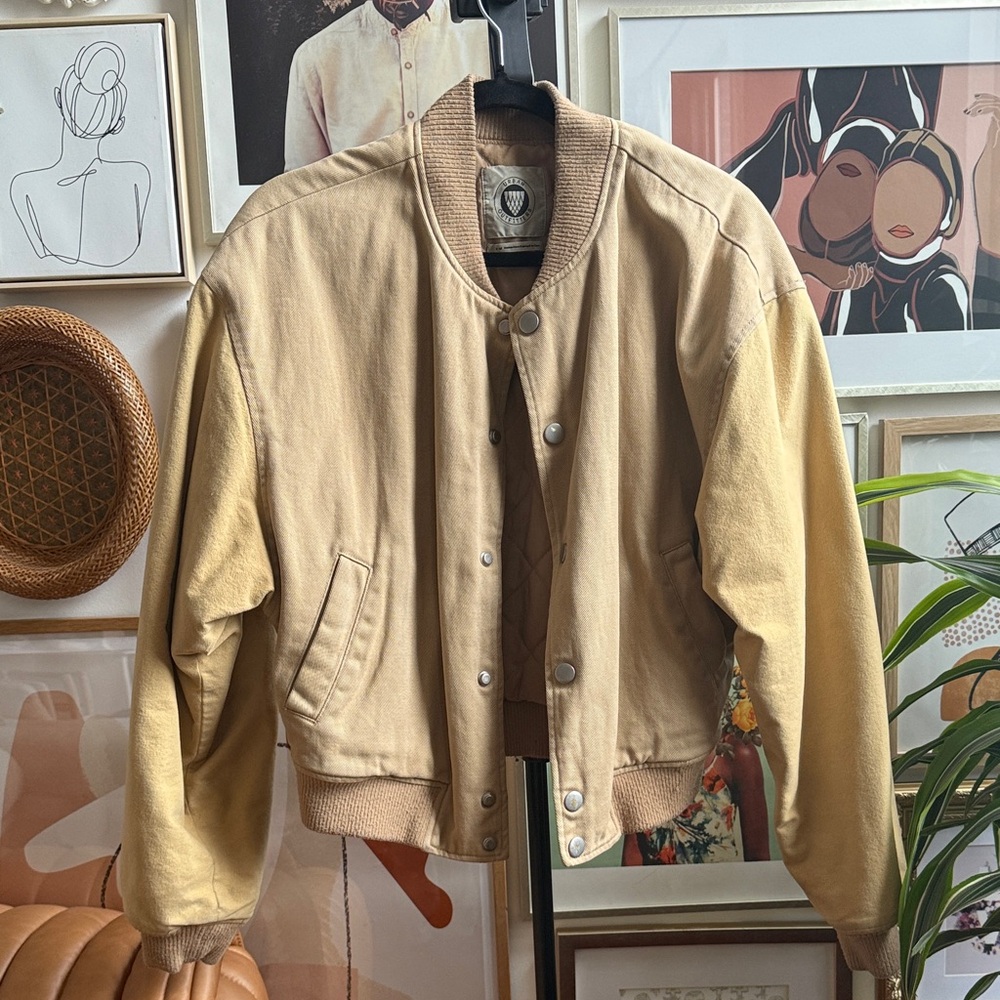 Urban Outfitters Tan Bomber Jacket